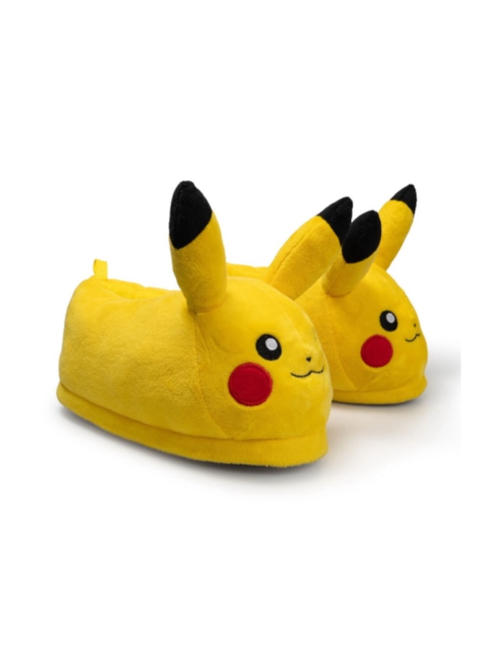 Pokemon Pikachu Kids Plush Character Slippers in Bright Yellow - Picture 7 of 8